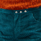 TEAL COILED TROUSERS