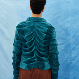 TEAL COILED CORDUROY JACKET