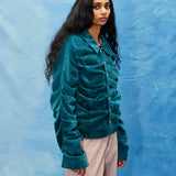 TEAL COILED CORDUROY JACKET