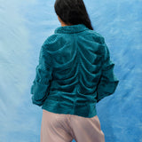 TEAL COILED CORDUROY JACKET