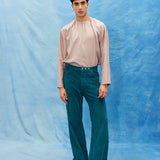 TEAL CORDUROY TROUSERS